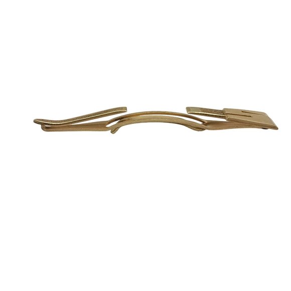 Vintage Swank Monogram Initial S Knife Illusion Gold-Tone Tie Clip Mens Accessor - Picture 2 of 3